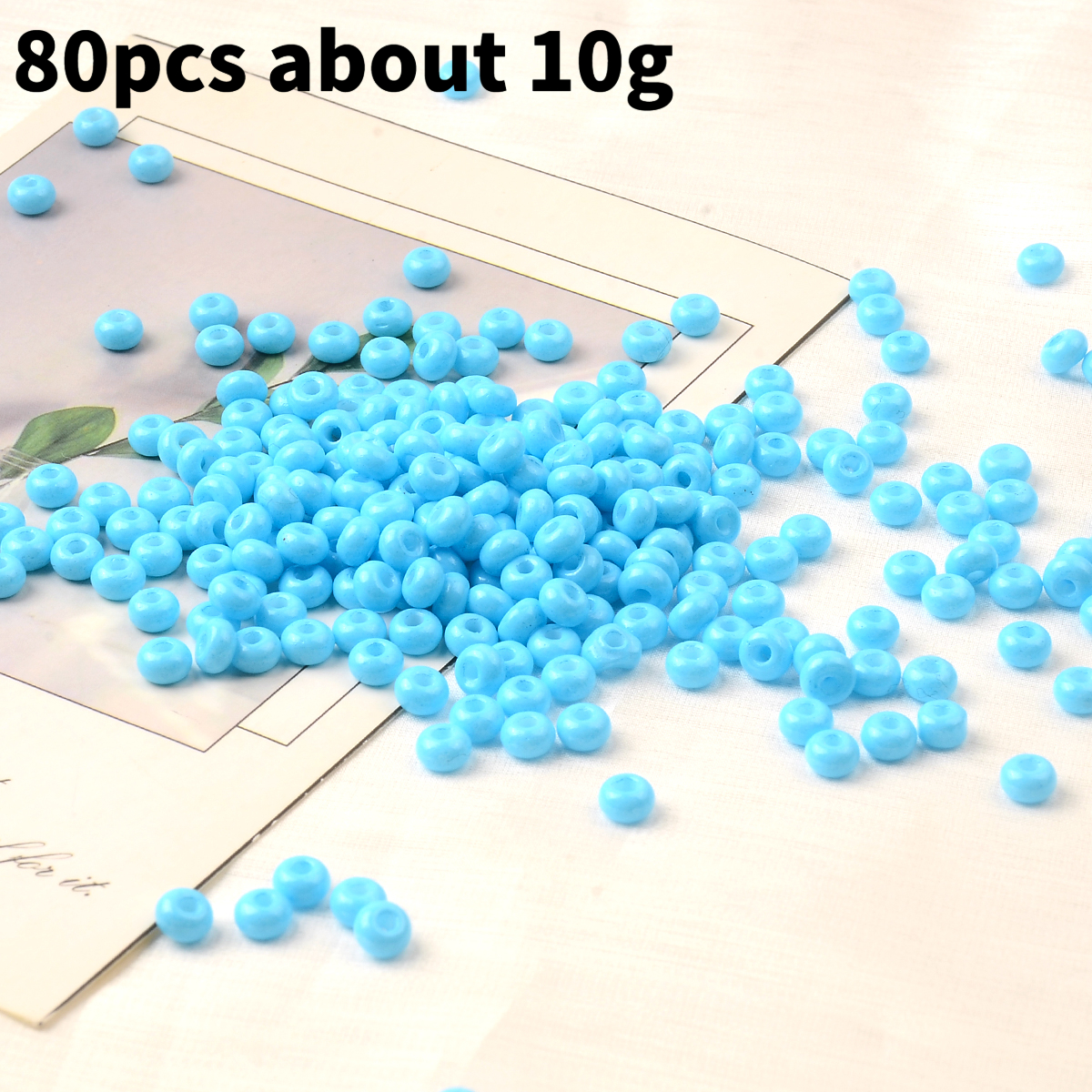 80pcs Glass Seed Beads & Mini Tube Spacer Beads